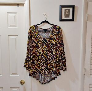 Ashley Stewart Colorful Abstract Tunic